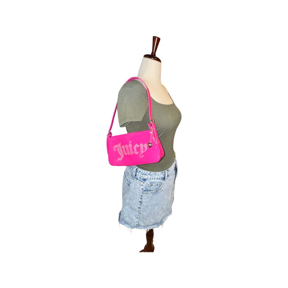 Juicy Couture x Forever 21 Pink Faux Patent Leather‎ Rhinestone Bag